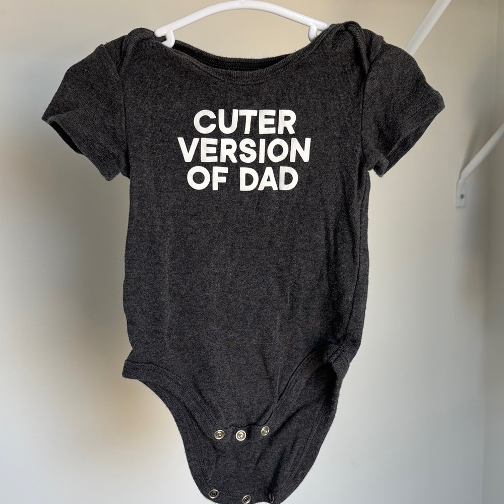 Cuter Version of Dad Black Baby One-Piece